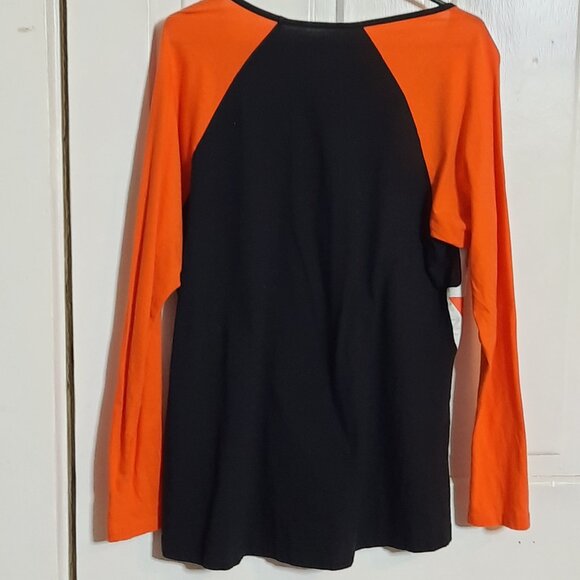 Cincinnati Bengals Big B Front Graphic with LACES Soft Cotton Long Sleeve Tee - Picture 3 of 9